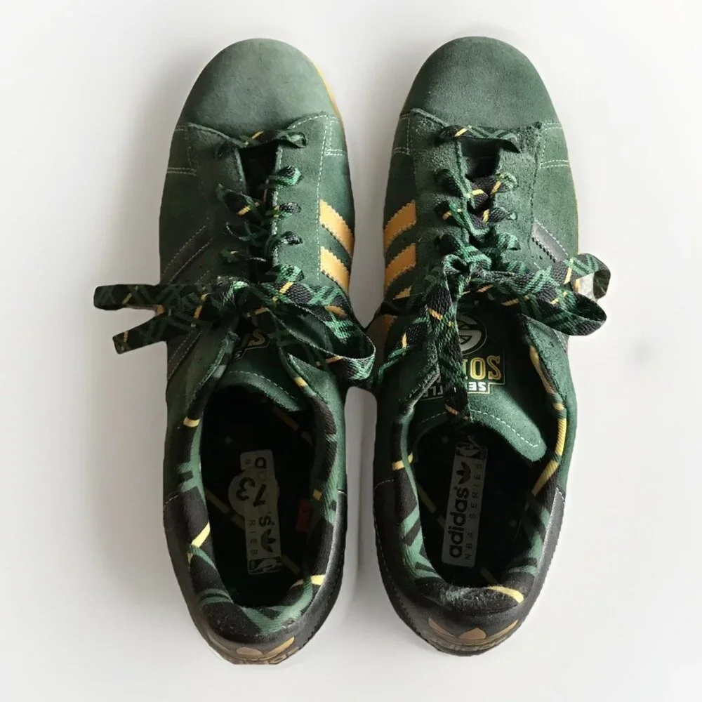 RARE Vintage Adidas Seattle Sonics NBA Series Originals Campus II US/13 UK/12.5‎